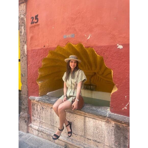 VANESSA BRUNO Khaki Cotton Blend Mock Neck Open Back Atalante Romper size 36 - Picture 13 of 13